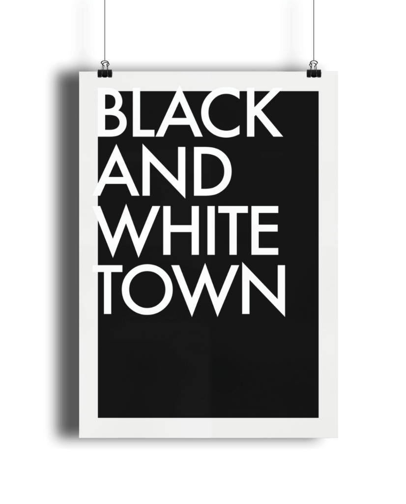 Black & White Town Giclée Print