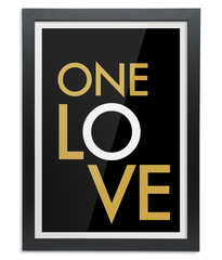 One Love A3 Black Frame Print